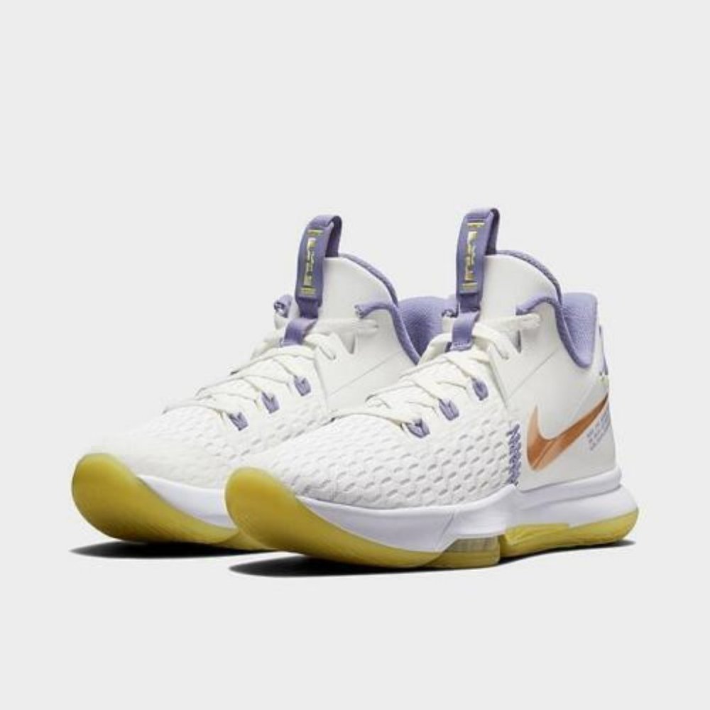 Nike LeBron Witness V Summit White/MTLC Bronze-White- NIB